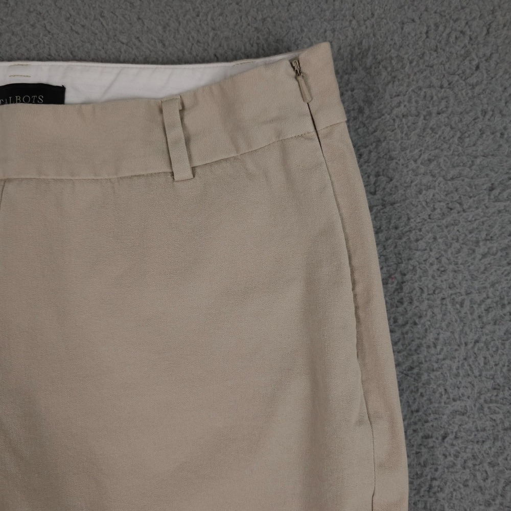 Talbots Pants Womens 6 Khaki Beige Heritage Ankle Stretch Side Zip Career Office - Picture 11 of 13
